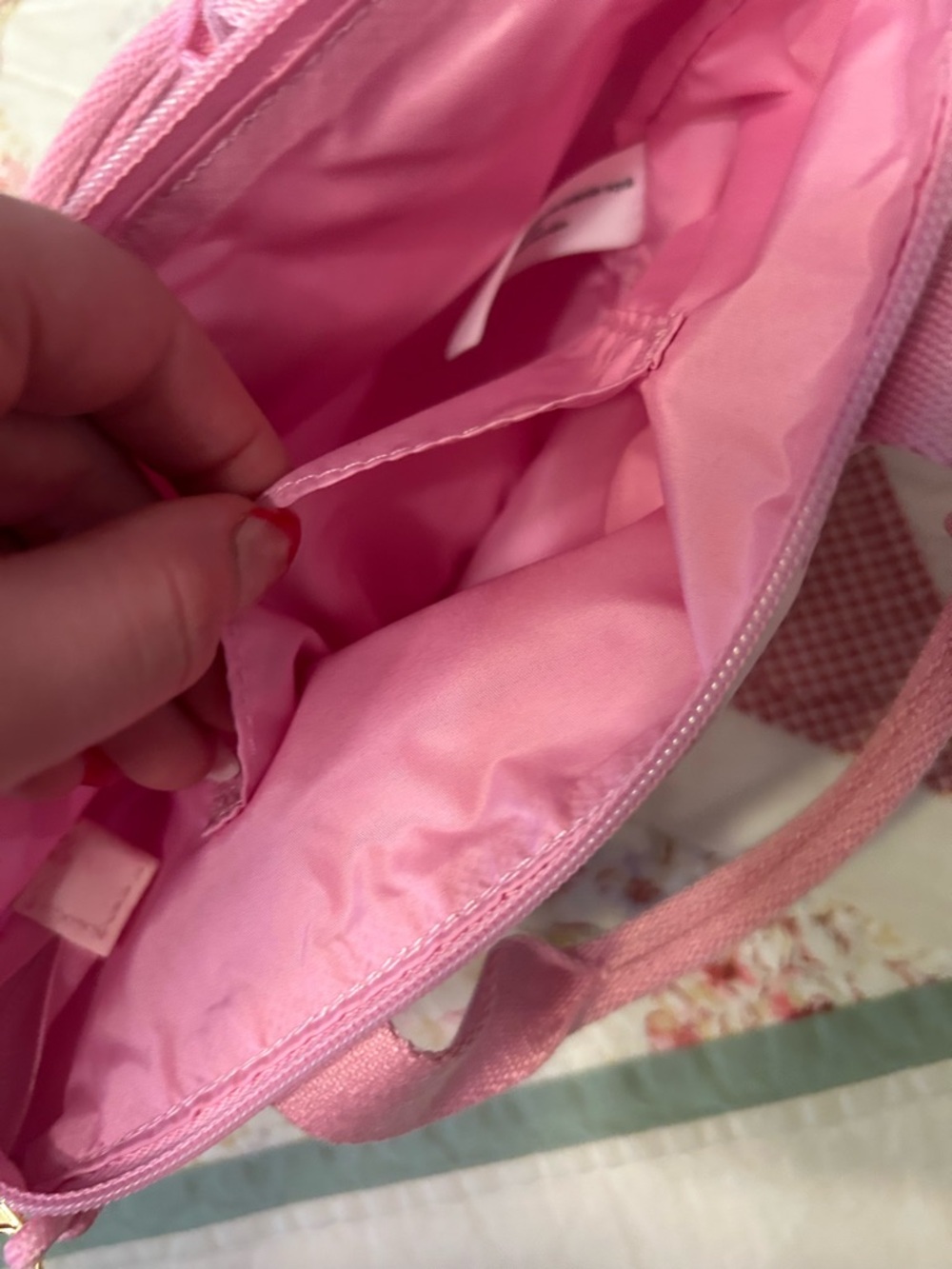 Pink love shack fancy collab mini purse rose print - Picture 5 of 6